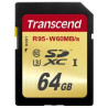 64gb scheda sd transcend sdxc classe 10 uhs-i u3 ultimate [ts64gsdu3]