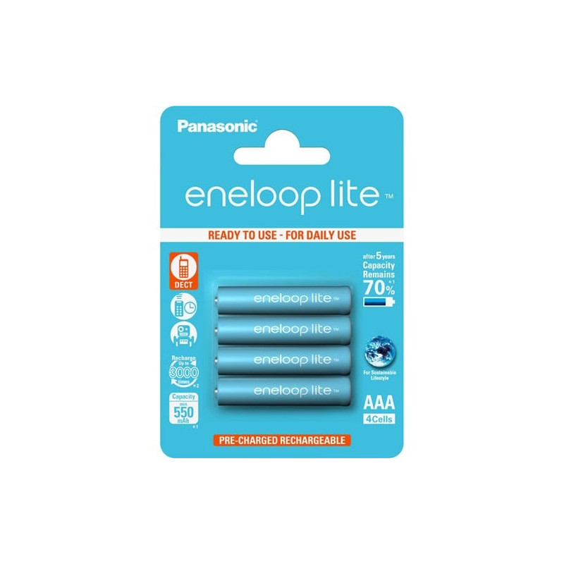 pila ricaricabile eneloop lite aaa mini stilo 550mah 4pz [bk-4lcce/4be]
