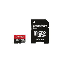 128gb scheda micro sdxc transcend microsdxc premium 300x class 10