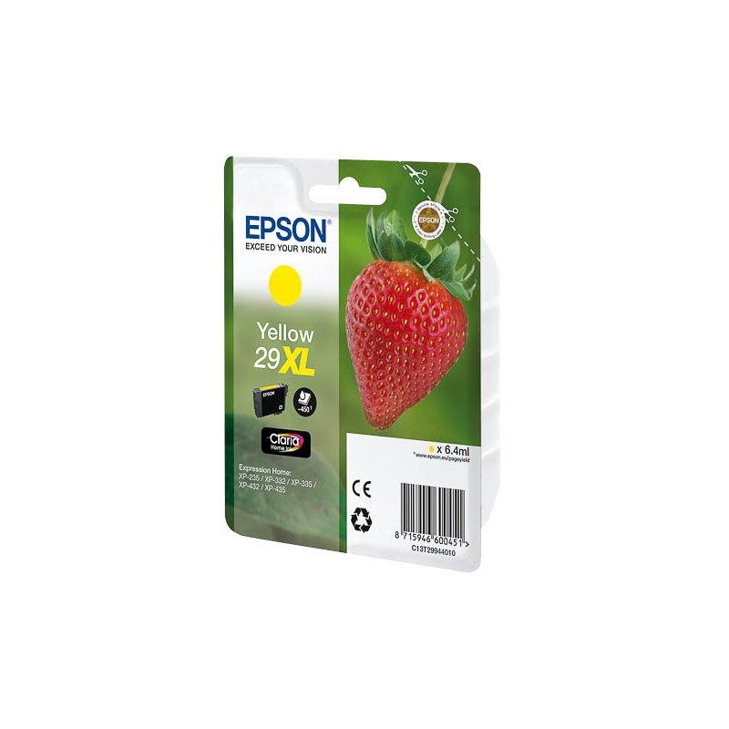 cartuccia epson giallo claria home serie 29xl/fragola [c13t29944010]