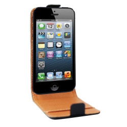 custodia swiss charger per apple iphone 5 in vera pelle nero [scp10038]