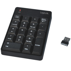 tastierino logilink wireless 18 tasti nero