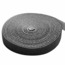 rotolo di velcro fermacavi lunghezza 10m larghezza 20mm nero