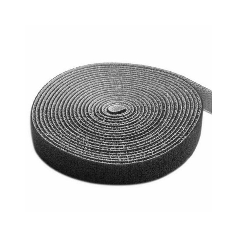 rotolo di velcro fermacavi lunghezza 10m larghezza 20mm nero