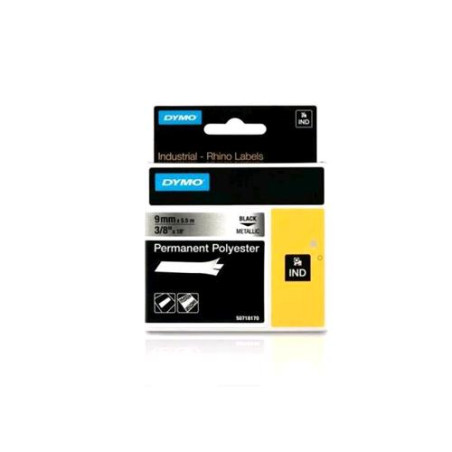 nastro dymo d1 rhinopro colore silver stampa nero [18485]