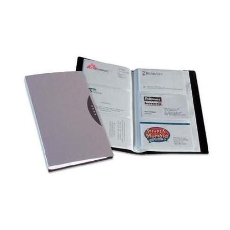 Portabiglietti da visita fellowes 240 tasche nero con custodia [40346]