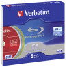 blu-ray disc verbatim datalife sl 6x 25gb 5pk jewel case no id