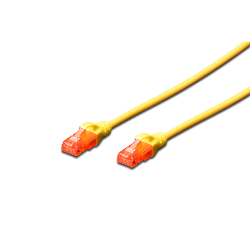 cavo di rete digitus rj45 u/utp cat6 3.00m giallo protezione della