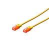 cavo di rete digitus rj45 u/utp cat6 3.00m giallo protezione della
