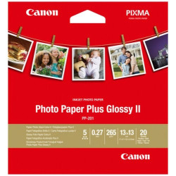 carta fotografica canon pp-201 13x13cm 20 fogli plus glossy ii
