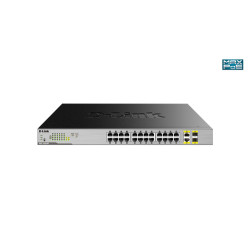switch d-link 1000t 26 porte poe+ 2x sfpd no gestito nero/grigio