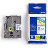nastro brother tze223 9mm bianco/blu [tze223]