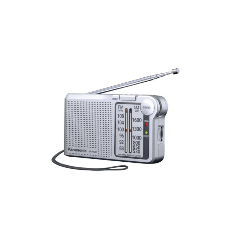 radio portatile panasonic fm/am argento [rfp150degs]