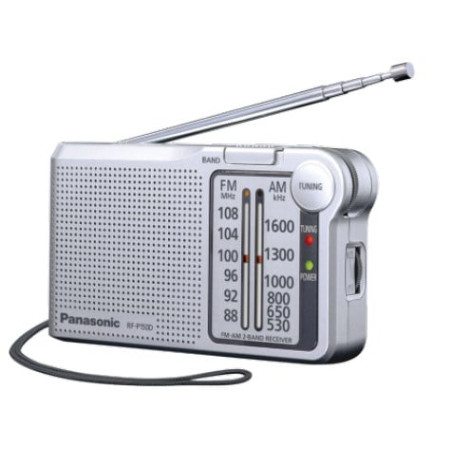 radio portatile panasonic fm/am argento [rfp150degs]
