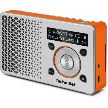 radio technisat digitale 1 dab+ ukw silver-arancione [0003/4997]