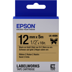 nastro etichettatrice epson lk-4kbk satin 12x5 nero/oro [c53s654001]