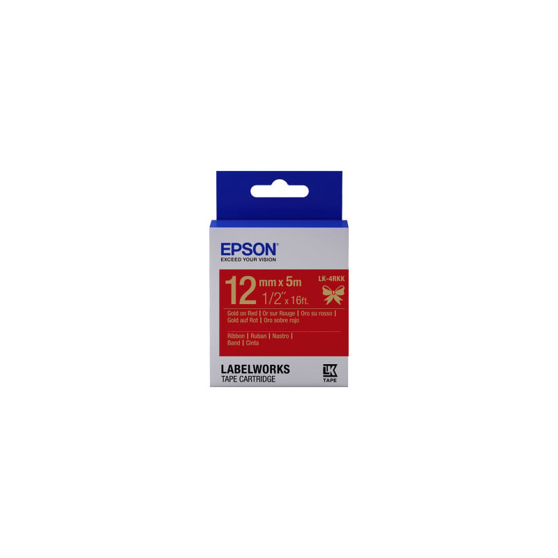 nastro etichettatrice epson lk-rkkk satinato 12x5mm oro/rosso