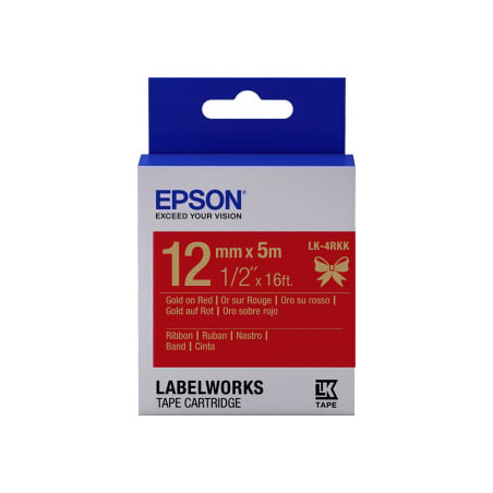 nastro etichettatrice epson lk-rkkk satinato 12x5mm oro/rosso