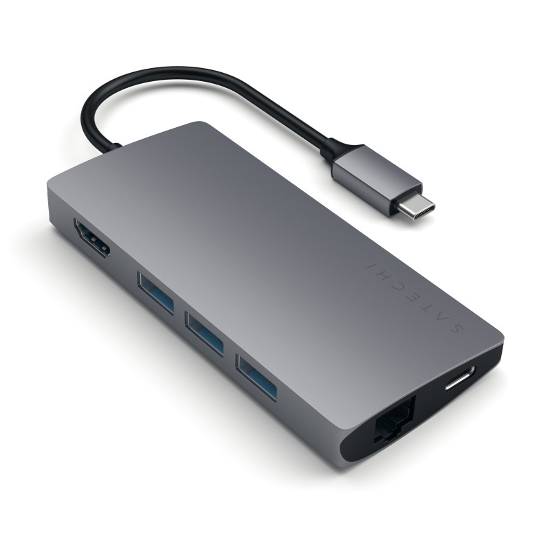hub usb satechi typo-c multi-porte adatt. 4k ethernet v2