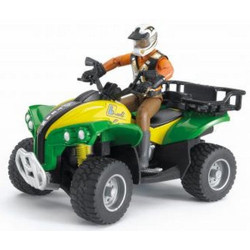 bruder spielwaren 63000 quad con personaggio