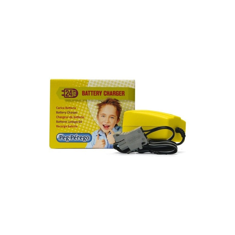 caricabatterie peg perego cb0303 per per auto giocattolo 24v giallo