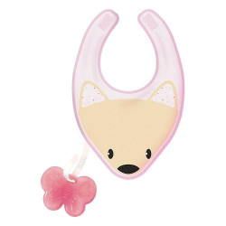 chicco massaggiagengive + bavaglino 0258.210 rosa