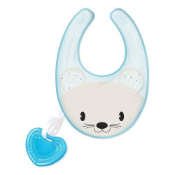 chicco massaggiagengive + bavaglino 0258.220 azzurro