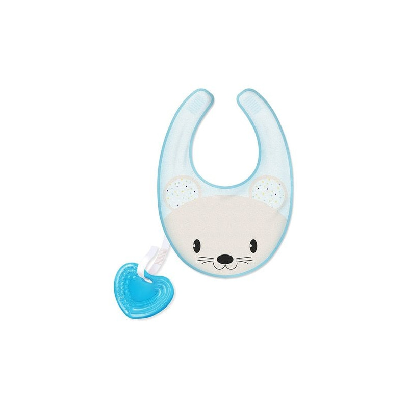 chicco massaggiagengive + bavaglino 0258.220 azzurro