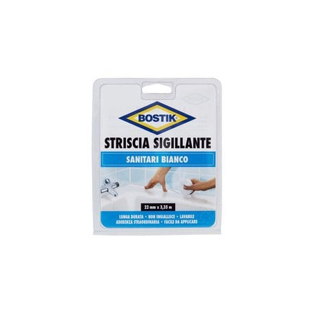 striscia sigillante uhu bostik per sanitari 3,35m x 22mm bianco d1856