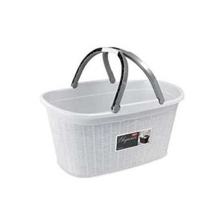 cesta stefanplast elegance s con manici 38x58x28cm bianco 30200