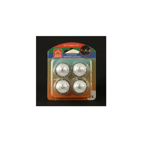 set 4 tealight a immersione amicasa led color