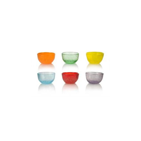 set 6 coppette amicasa in vetro bmd-94 colori assortiti