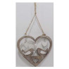 pendaglio piccolo cuore con uccelli - amicasa