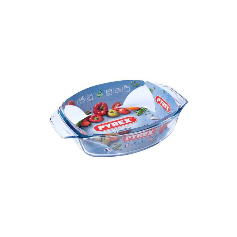 tegame pyrex ovale 35x24cm in vetro [411b000]