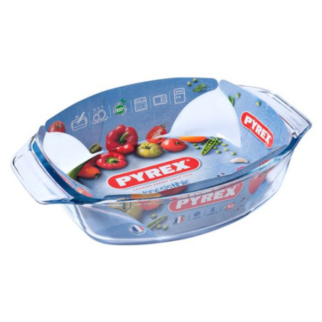 tegame pyrex ovale 35x24cm in vetro [411b000]