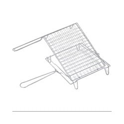 Graticola barbecue metalplast bombata girevole con piedi 30x30 [metaplast]