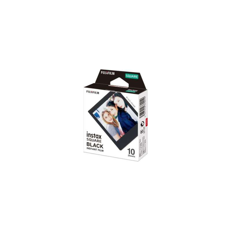 pellicola fujifilm instax square film nero frame 10 pezzi [16576532]