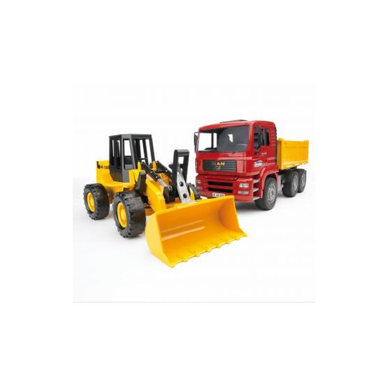 bruder spielwaren 02752 camion man tga con ruspa