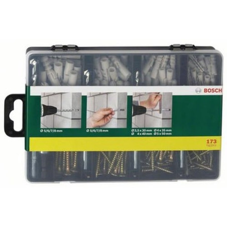 set fissaggio bosch 2607019511 173 pezzi 4 punte [2607019511]