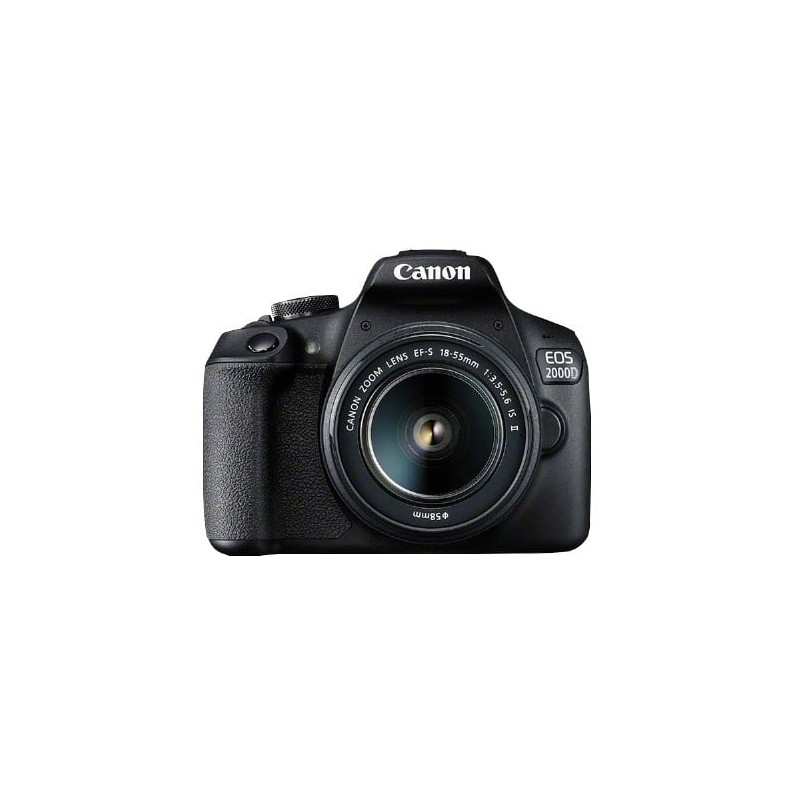 fotocamera canon eos 2000d value kit (ef-s 18-55mm) con custodia