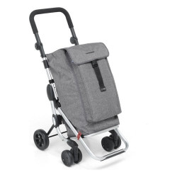 foppapedretti go up alluminio, nero, grigio borsa trolley