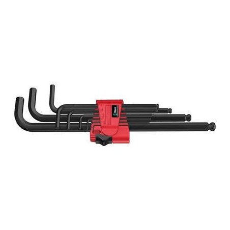kit di chiavi a brugola brugola interna 9 parti wera 950 pkl/9 bm