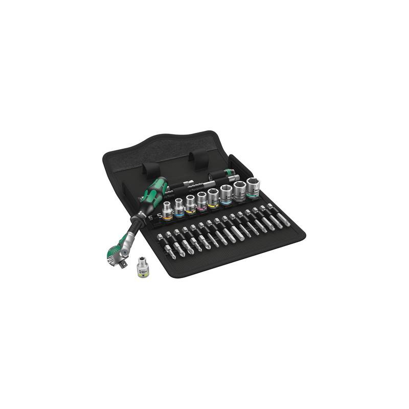 kit di chiavi a bussola metrico 1/4 (6.3 mm) 28 parti wera 8100 sa