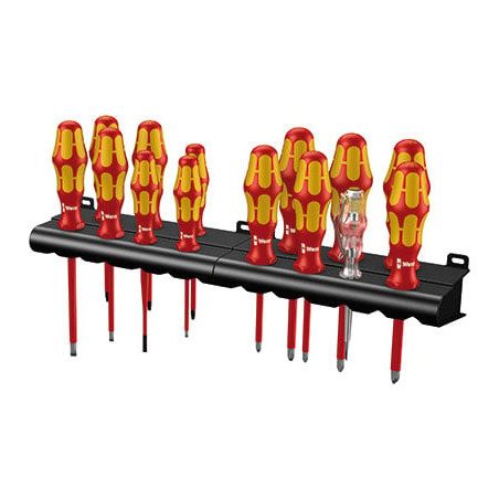 set cacciavite wera tools kraftform big pack 100 vde 14pz rosso/arancione