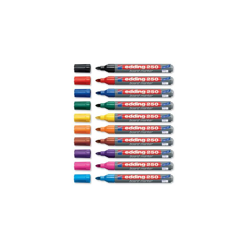 edding marcatore per lavagna bianca edding 250 nero 4-250001