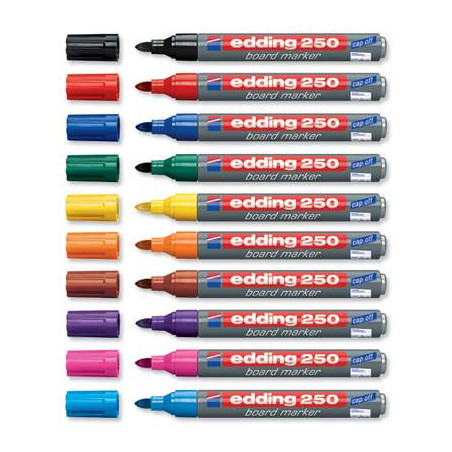 edding marcatore per lavagna bianca edding 250 nero 4-250001