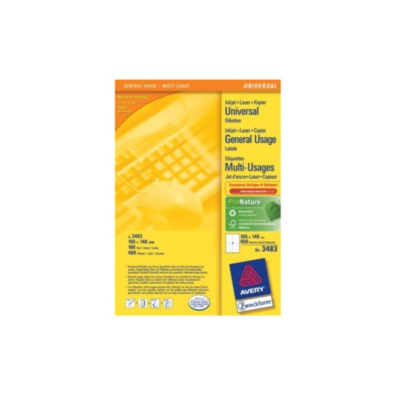 etichette avery zweckform universale permanente [3483]