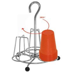 portabicchieri artex 292078 girevole 3 posti acciaio