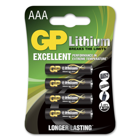 pile gp batteries 1x4 litio micro 1,5v aaa 07024lf-c4 [0602032c4]