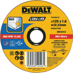 disco abrasivo smerigliatrice dewalt dt43906-qz acciaio inossidabile-